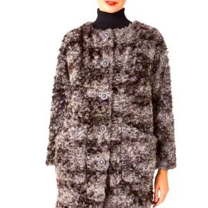 Kate Spade Faux Fur Topper Coat, Large